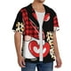 thumbnail image 2 of Fotbe Love Gnomes Camisa Estampada de Manga Corta para Hombre, Casual de Verano, Estilo Playero, Sin Arrugas-Small, 2 of 5