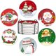 thumbnail image 1 of Posavasos Navideños, Posavasos de Cerámica Premium, Adornos de Mesa de Navidad Posavasos de Redondos Antideslizante, Resistente al Calor, Lavable, para Redondo Cristal, Bebidas, Tazas-6PCS(Christmas), 1 of 5