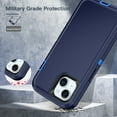 thumbnail image 3 of I-HONVA Compatible with iPhone 15 Case,3-Layer Military Grade Drop Protection Anti-Slip Bumper Rugged Shockproof Dustproof Protection 6.1 inch Phone Case,Navy Blue, 3 of 7