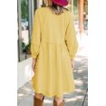 thumbnail image 3 of Women Oversized Sweatshirt Dress Raglan Lantern Sleeve Scoop Neck Pullover High Low Hem Flowy Babydoll Mini Dress, 3 of 3