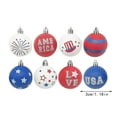thumbnail image 2 of JeashCHAT 24 Pcs 4th of July Tree Balls Ornaments 1.18 inch Memorial Day Independence Day Decorations Red White Blue Patriotic Ornaments Holiday Party Home Decor, 2 of 6