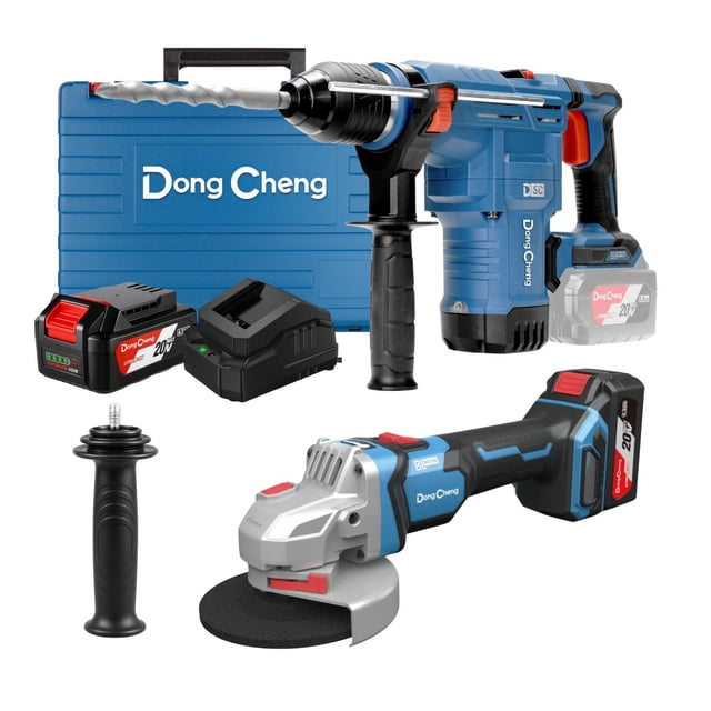 Kit Taladro Perforador + Esmeril 4 1/2' Dc +2 Baterías 4.0Ah