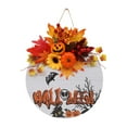 thumbnail image 2 of Halloween Door Sign, Halloween Welcome Wreaths, Wall Hanging Sign, Round Welcome Style A, 2 of 9