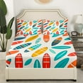 thumbnail image 3 of Erosebridal Surfing Surfboard Sheet Set Twin,Ocean Theme Bedding Sets Twin Size,Summer Holiday Twin Sheet Sets,Super Cozy Sea Room Decor,3pcs, 3 of 7