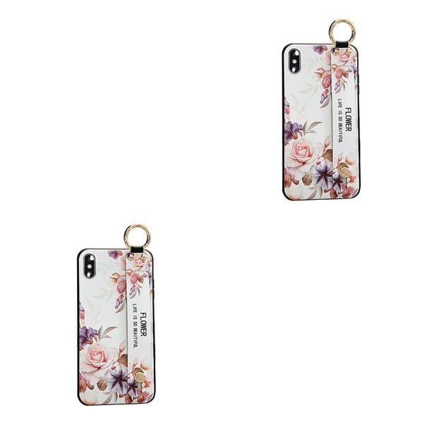 Methold Funda para teléfono TPU Funda para teléfono Estampado Protector para teléfono móvil con soporte, Reemplazo para 7/8 4.7 Blanco manzana 7/8 2piezas