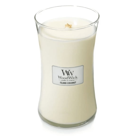 WoodWick- Island Coconut Large Hourglass Jar Candle