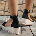 thumbnail image 4 of Wowcloth Women's Fashion Casual Buckle Sandals – Comfortable Slip-On with Wedge Heel & Thick Sole for Summer and Fall Trendy Footwear, 4 of 9