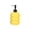 Yellow, variant on Jubipavy 350ml Bubble Textured Glass Soap Dispenser, Refillable Pump Bottle for Hand Soap Shampoo Lotion, White/Black/Yellow Options
