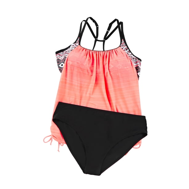 ABPHQTO Bañador tankini de mujer forrado estampado rosa