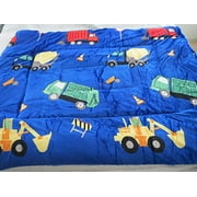 2-ply Sherpa Baby Blankets for Toddler Boys (40"x54")- HIGH Quality Plush Toddler Boy Blankets--Trucks