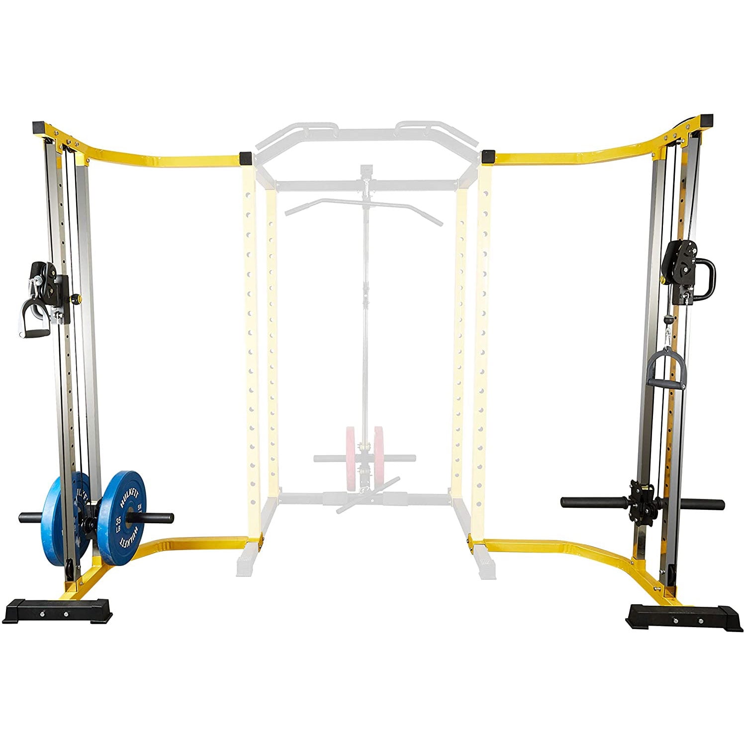 HulkFit Multi Function Adjustable Power Cage with J Hooks Safety