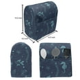 thumbnail image 4 of Underwater Stand Mixer Cover, Hand-Drawn Ocean Creature Goldfish Seahorse, Kitchen Appliance Organizer Bag Cover with Pockets, 5 Quarts, Azure Blue Night Blue, by Ambesonne, 4 of 4