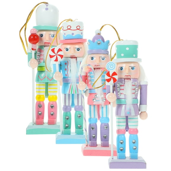 Houderco Small Christmas Nutcracker Ornaments 4Pcs 12.0*3.5*3.5in