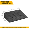 thumbnail image 2 of Magshion 2 Pieces Rubber Curb,5.5" Rise 19" Length Heavy Duty Loading Driveway Ramp for Cars, Wheelchair, 2 of 8