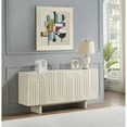 thumbnail image 6 of Windham Cream Wood Four Door Credenza with Adjustable Shelves, 6 of 6
