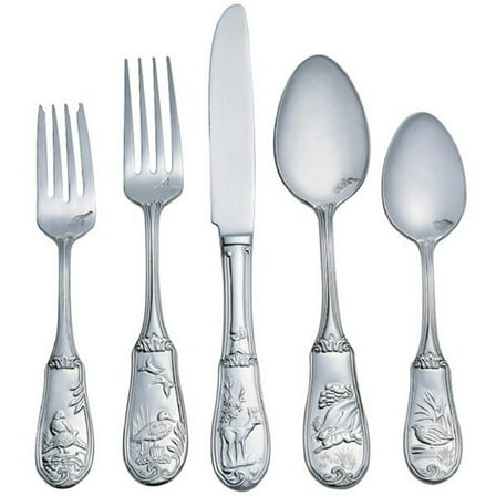 Spode Woodland 18/10 Stainless Steel 5pc. Place Setting (Service for One)