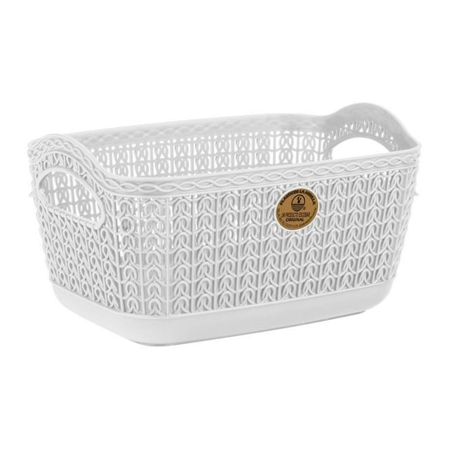 Canasta Multiusos Plásticos La Ardilla Mitril Chica 3 Litros Blanco