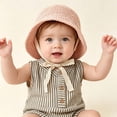 thumbnail image 2 of Tigivemen Lace Straw Sun Hat for Baby Girl Summer Bucket Hat Outdoor Beach Sunhats Adjustable Wide Brim Cap Pink Size 3-6 Years, 2 of 5
