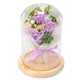 thumbnail image 5 of Ramo de San Valentín, con luz LED y cubierta de cristal, elegante caja de flores de cristal, flores artificiales de larga duración, regalo perfecto para pareja, iluminación LED, material de, 5 of 6