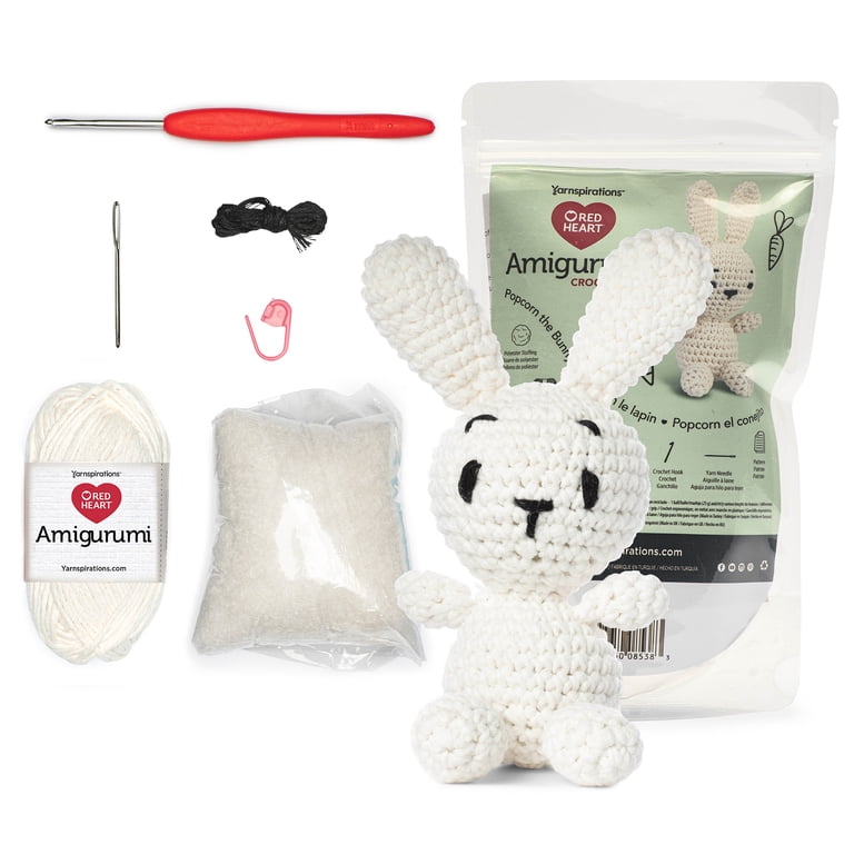 Red Heart Amigurumi Crochet Kit, Popcorn the Bunny - Walmart.com