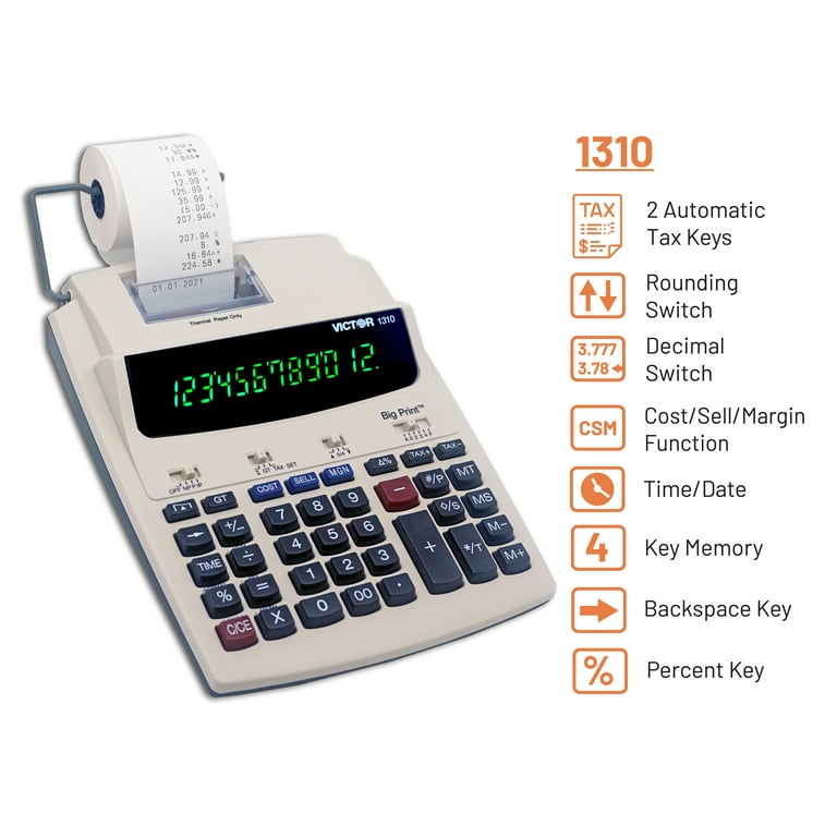Victor Technology Commercial Thermal Printing Calculator, 6 Victor Technology Commercial Thermal Printing Calculator, 6