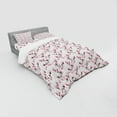 thumbnail image 3 of Ambesonne Flower Bedding Set 3 Pcs, Magnolia Blossom on Branch, Twin, Pink Brown Green, 3 of 3