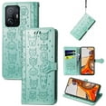 thumbnail image 5 of for Xiaomi 11T Pro Cartoon Cute Wallet Case,Cat Dog Style Flip Phone Cover for Xiaomi 11T with ID Card Holder PU Leather Cases for Xiaomi 11T Pro/11T MG Green, 5 of 12