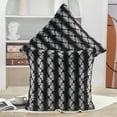 thumbnail image 5 of Home Soft Things Ballys Faux Fur 2 Piece Throw Pillow Cover Set - Black - 26" x 26", 5 of 8