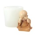 thumbnail image 1 of Molde de silicona para velas de monje, decoración de yeso, resina epoxi, molde para velas de aromaterapia, 1 of 5