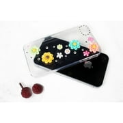 Transparent Bling Rhinestone Flower Case For iPhone 4/4S