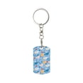 thumbnail image 2 of Uemuo Cute Chickens and Flowers Pattern Rectangular Metal Keychain - Durable, Stylish, and Personalized Key Ring for Men and Women,Engraved Keychain,Gift Slim Sturdy Keychain, 2 of 7