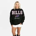 thumbnail image 4 of Women's Gameday Couture Black Buffalo Bills Oversized Level Up Black Label Premium Fleece Sweatshirt, 4 of 6