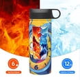 thumbnail image 6 of Uemuo Funny Alarm Clock Illustration Print 18oz Sports Insulated Kettle, Water Bottle, Outdoor Sports Bottle, Insulated Hydration Bottle with Handle & Flip Straw, 6 of 8