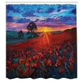 thumbnail image 3 of Ambesonne Colorful Shower Curtain, Poppy Flower Garden, 69"Wx75"L, Multicolor, 3 of 5