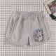 thumbnail image 3 of Pantalones cortos con cintura elástica y estampados para niños, talla mediana, informales, de verano, de poliéster, 3 of 5