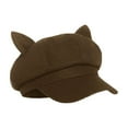 thumbnail image 2 of KANG Stylish Winter Beret For Elegant Soft Knit Slouchy Hat With Cat Ears Design Warm Fleece Lined For Fall And Cold Weather Fashion, 2 of 4
