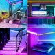 thumbnail image 4 of Luces LED que cambian de color para el dormitorio, sincronización de 30 m con el control de la aplicación Music Rhythm que ofrece 16 millones de colores, escenas personalizadas y 28 modos dinámicos,, 4 of 5