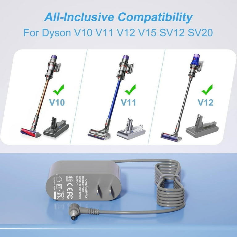 30.45V Replacement Dyson Vacuum Charger, Compatible with V10 V11