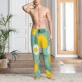 thumbnail image 4 of Salouo Lemons Chamomile Flowers And Leaves Print Pajama Pants for Men, Lounge Pants Elastic Waistband Casual Men's sleepwear Loungewear Sleep Pajama Pant -XX-Large, 4 of 7