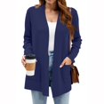 thumbnail image 2 of Nestiefly Lightweight Cardigan for Women 2026 Long Sleeve Open Front Casual Cardigans with Pockets Navy L, 2 of 5