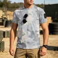 thumbnail image 5 of Homeyce Short Sleeve Camo Shirts for Men Camouflage Graphic Shirts Lightweight Soft Crew Neck Tee Tops Tee Shirts,Gray L, 5 of 5
