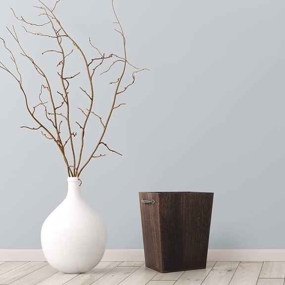 Wooden Trash Can Wastebasket Bin Garbage Container Farmhouse Style