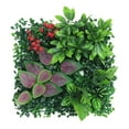 thumbnail image 3 of Panel de césped artificial de 25 x 25 cm, fondo de pared con hojas verdes de plástico, decoración de pared Estilo G, 3 of 9