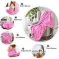 thumbnail image 6 of Home Pink Flannel Fleece Throw Blanket Twin Size, Solid Ultra Soft Luxury Double Side Fuzzy & Plush Fall Blanket for Couch and Pet, Fluffy Cozy Throw Blanket -All Season Premium Bed Blanket-(60"x80"), 6 of 11