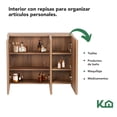 thumbnail image 4 of Botiquin Con Espejo Para Baño Organizador 3 Puertas Gabinete cafe, 4 of 8