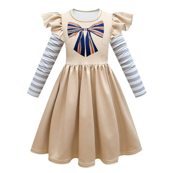 Rongking Girls Megan Cosplay Dress Flutter Sleeve Halloween Fancy Dress 4-10T