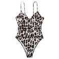 thumbnail image 2 of Neinkie Women Sexy Tummy Control One Piece Swimsuits Halter Push Up Bathing Suits, 2 of 7