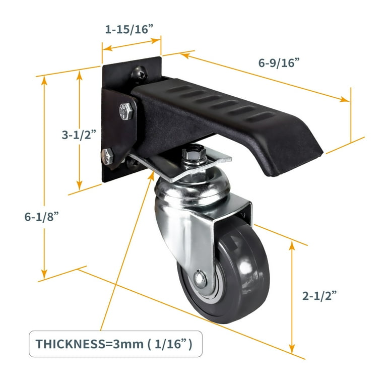 2-3/8 in. Gray Heavy-Duty Workbench Caster with 400 lb. Load Rating (4-Pack) 2-3/8 in. Gray Heavy-Duty Workbench Caster with 400 lb. Load Rating (4-Pack)