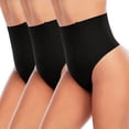 thumbnail image 2 of Women High Waist Seamless Tummy Control Pants Body Shaper Briefs G-string Thong, 2 of 5