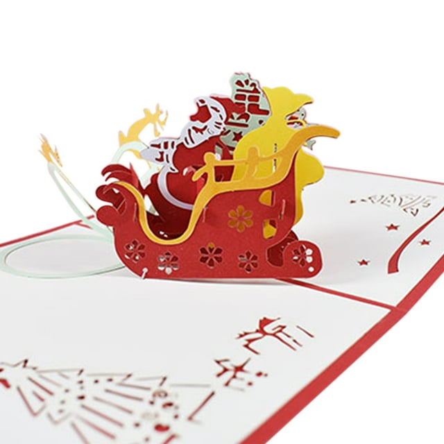 leyfeng 3D Pop Up Tarjetas de Navidad Tarjetas de felicitación navideñas con sobre Decoración de Navidad Ornamento Árbol de Navidad